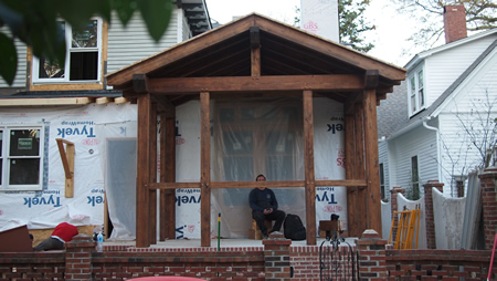 cedar timber porch